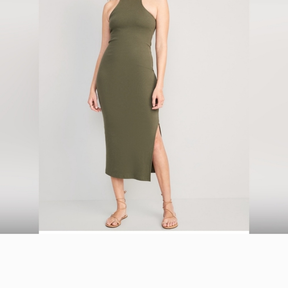 Green Old Navy bodycon maxi dress